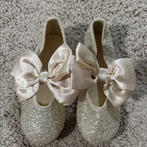 H&M Glittery Kids Dress Shoes with Satin Bows